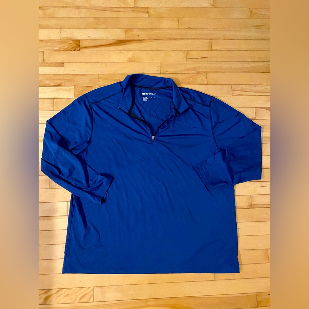 Reebok Men's Blue 1/4 Zip Shirt 2XL
